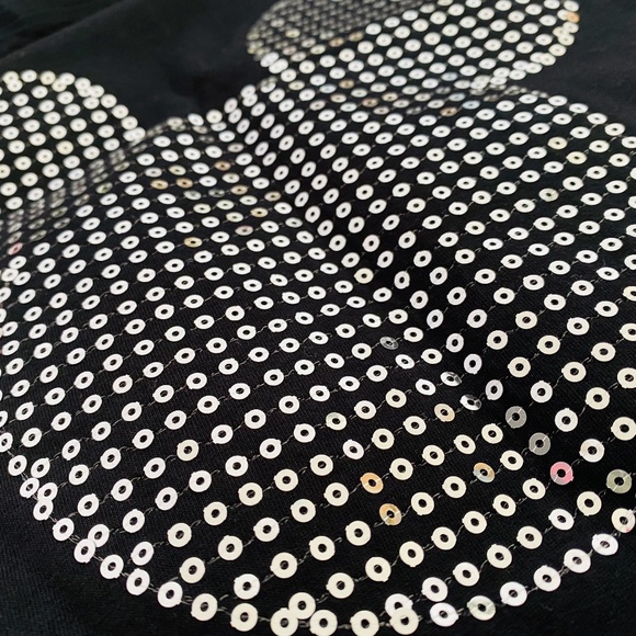 Disney - Mickey Mouse T-Shirt with Sparkly Silver Sequins - Brand New with Tags! - Picture 2 of 2